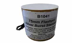 Flashpot silver burst 75mm
