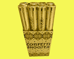 Gold Confetti Shooter 3x 50cm Tubes