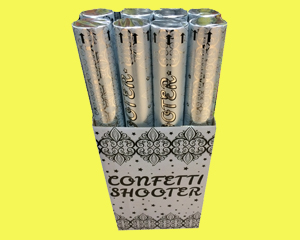Silver Confetti Shooter 3x 80cm Tubes