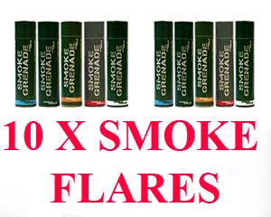 10 X 60 Second smoke flares