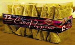 13-002 Gold Holographic Party Poppers
