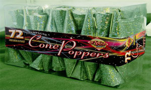 13-004 Green Holographic Party Poppers